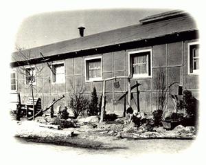 Historic photo of a garden at Topaz Camp
