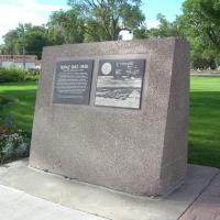 Concrete marker in Delta dedicated to the Topaz Camp