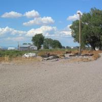 Foundation of the railroad depot in Delta