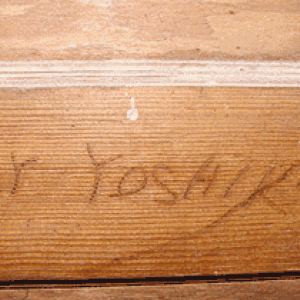 Grafitti on a wooden plank