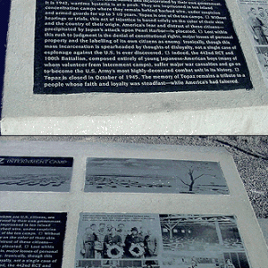 Details of the Topaz Camp Monument